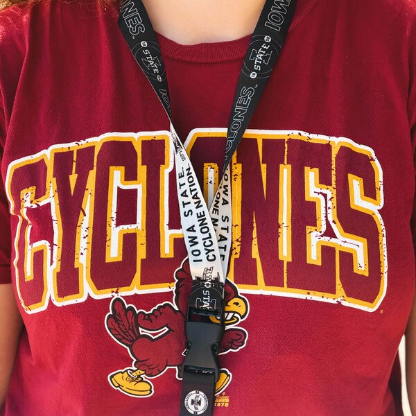 I-State Cyclones Black Breakaway Lanyard 1-inch